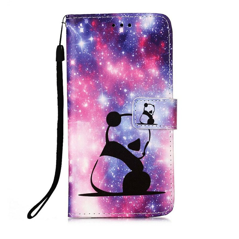 Flip Case Für iPhone 13 Mini Panda-galaxie