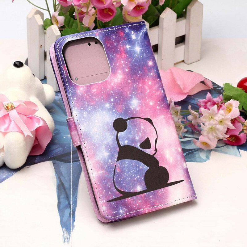 Flip Case Für iPhone 13 Mini Panda-galaxie