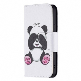 Flip Case Für iPhone 13 Mini Panda-spaß