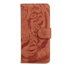 Flip Case Für iPhone 13 Mini Tiger-gesichtsdruck