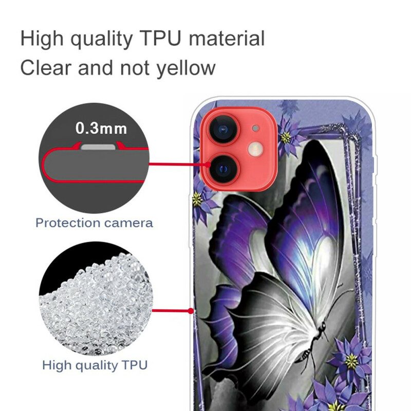 Handyhülle Für iPhone 13 Mini Königlicher Schmetterling