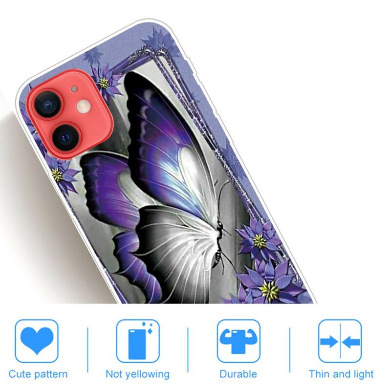 Handyhülle Für iPhone 13 Mini Königlicher Schmetterling