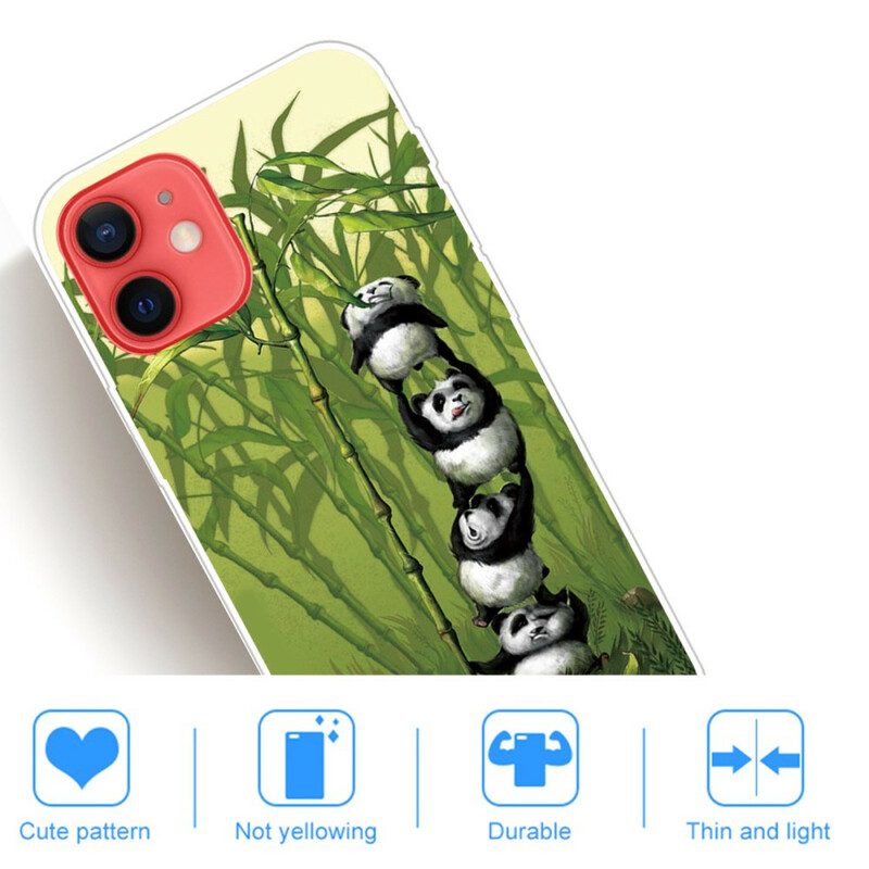 Hülle Für iPhone 13 Mini Ein Haufen Pandas