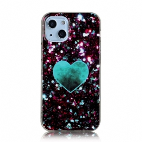 Hülle Für iPhone 13 Mini Glitzermarmor