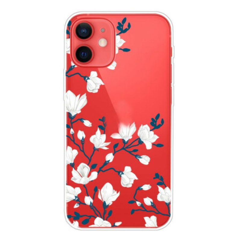 Hülle Für iPhone 13 Mini Weiße Blumen