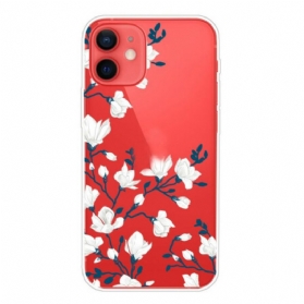 Hülle Für iPhone 13 Mini Weiße Blumen