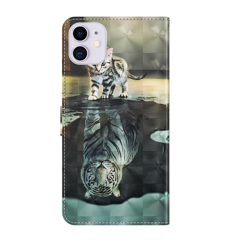 Lederhüllen Für iPhone 13 Mini Ernest Der Tiger