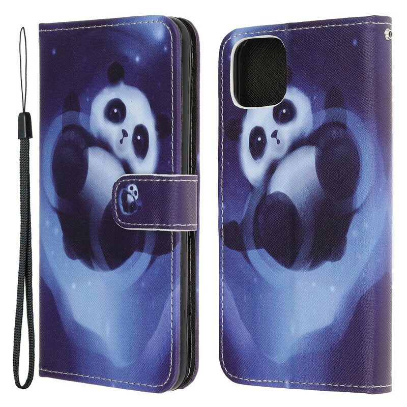 Lederhüllen Für iPhone 13 Mini Panda-weltraum