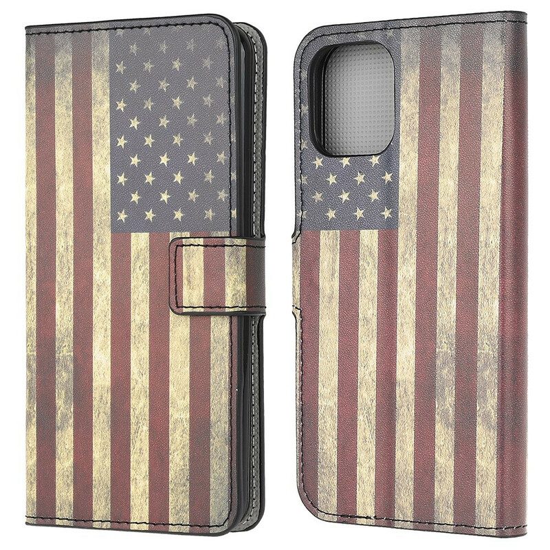 Lederhüllen Für iPhone 13 Mini Us Flagge