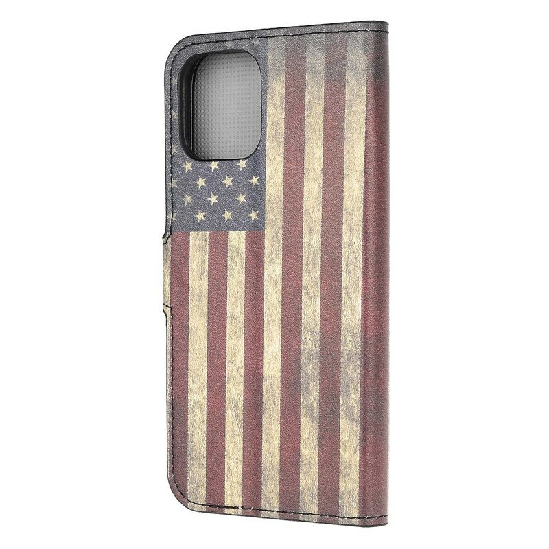 Lederhüllen Für iPhone 13 Mini Us Flagge