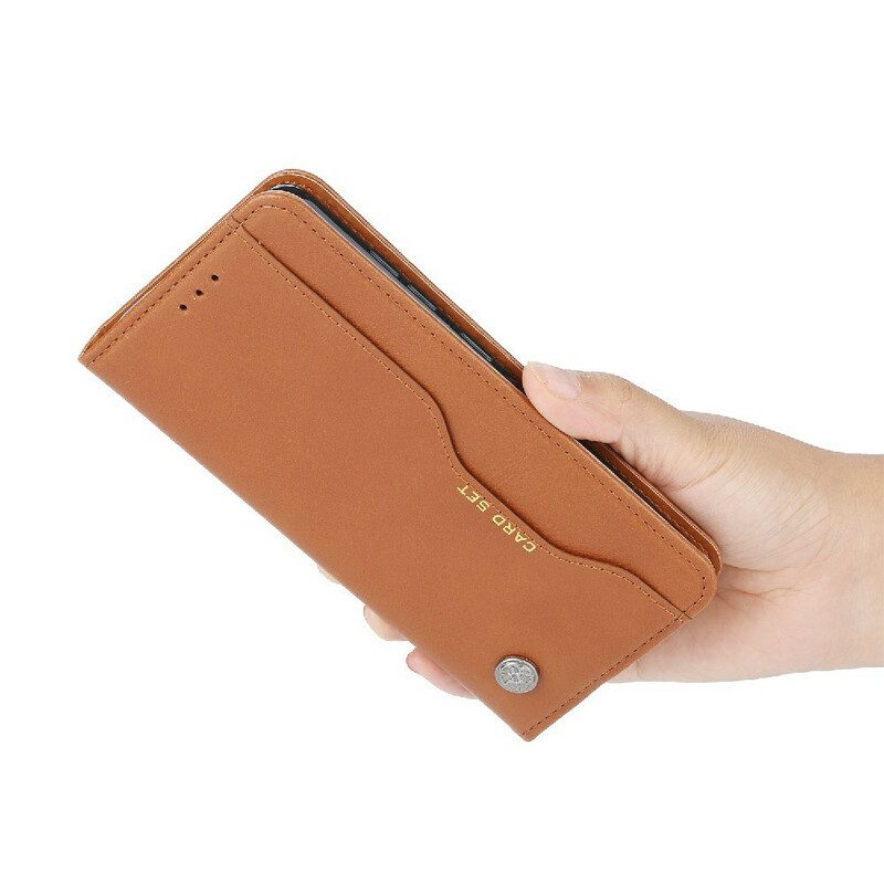 Schutzhülle Für iPhone 13 Mini Flip Case Kartenhalter Aus Kunstleder