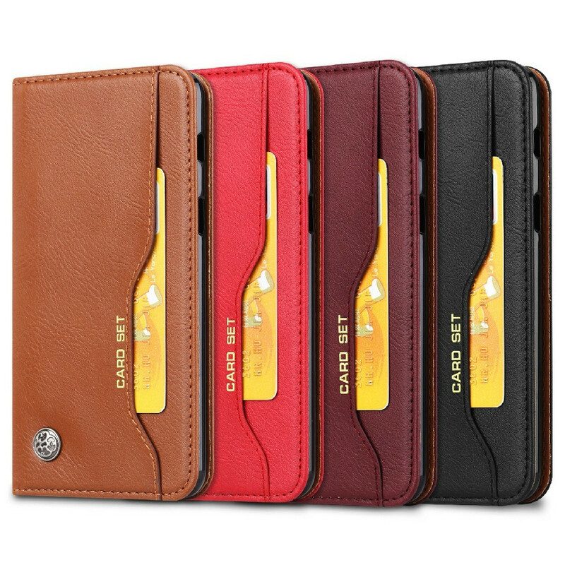 Schutzhülle Für iPhone 13 Mini Flip Case Kartenhalter Aus Kunstleder