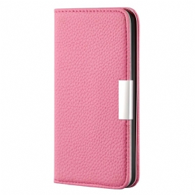 Schutzhülle Für iPhone 13 Mini Flip Case Kunstleder Litschi Ultra Chic