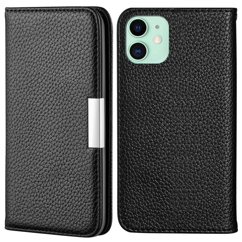 Schutzhülle Für iPhone 13 Mini Flip Case Kunstleder Litschi Ultra Chic