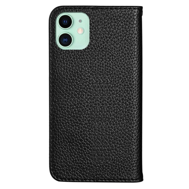 Schutzhülle Für iPhone 13 Mini Flip Case Kunstleder Litschi Ultra Chic