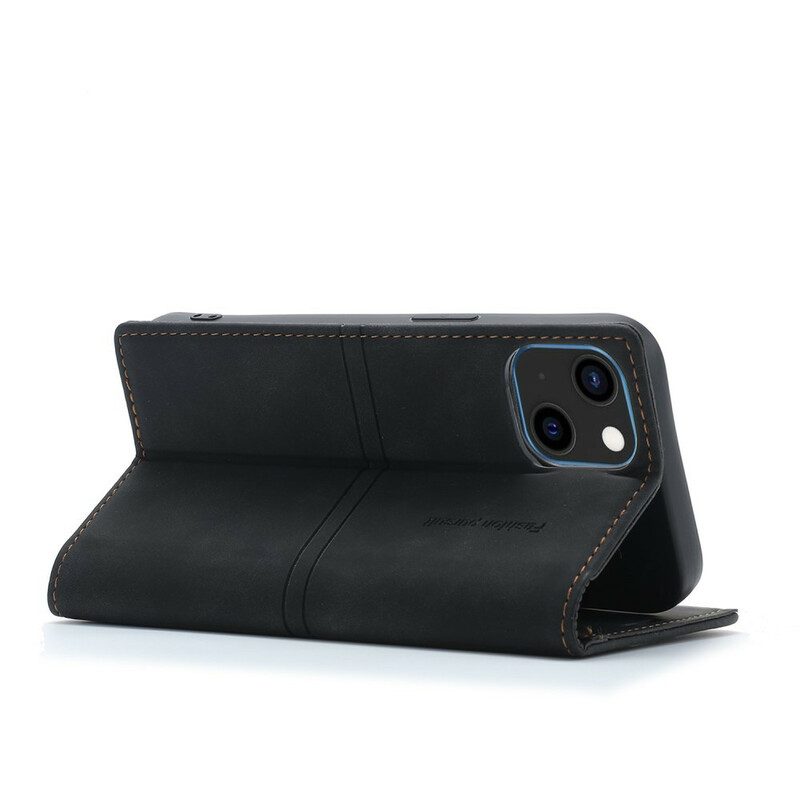 Schutzhülle Für iPhone 13 Mini Flip Case Stil: Ledernaht. Magnetverschluss