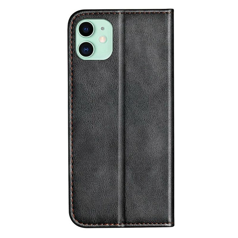 Schutzhülle Für iPhone 13 Mini Flip Case Zweifarbiger Ledereffekt