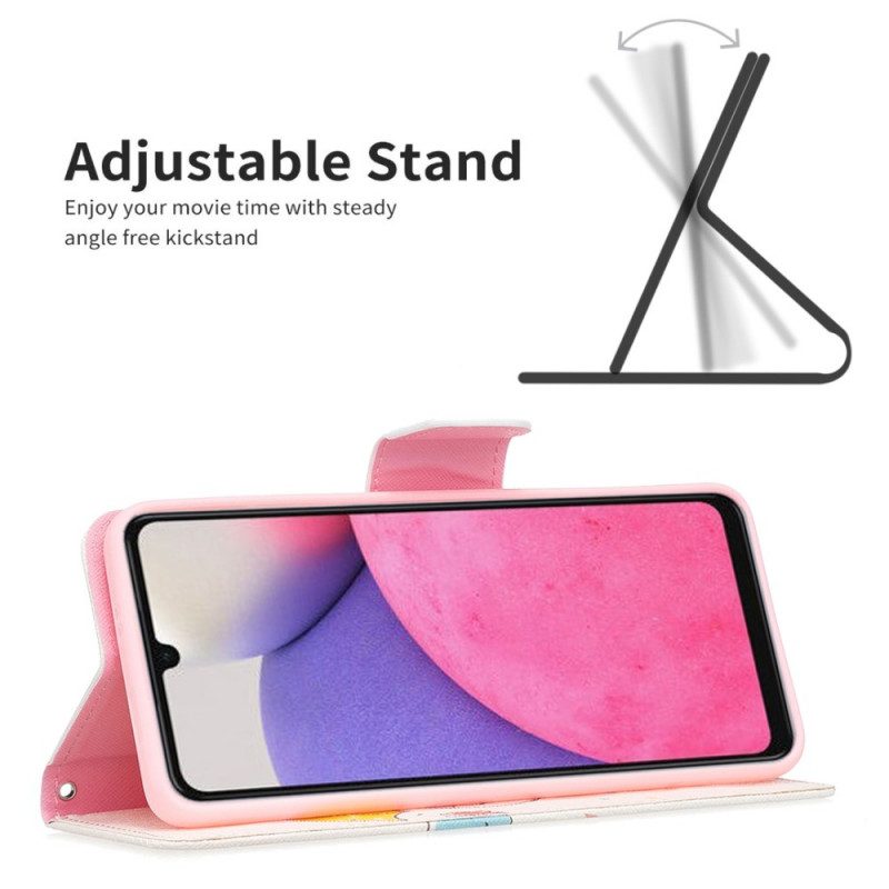 Flip Case Für Samsung Galaxy A33 5G Baby Elefant