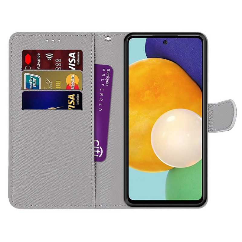 Flip Case Für Samsung Galaxy A33 5G Blätter