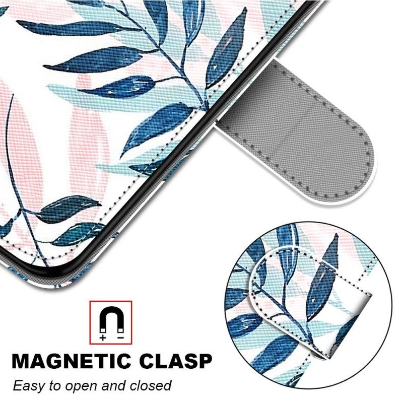 Flip Case Für Samsung Galaxy A33 5G Blätter