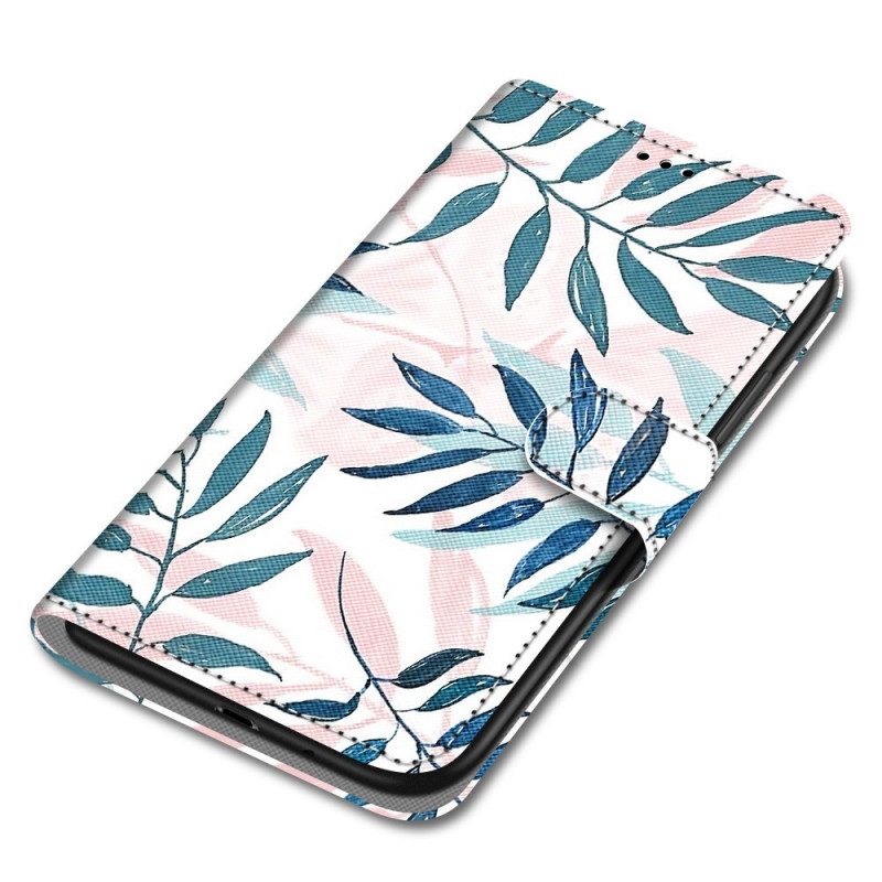 Flip Case Für Samsung Galaxy A33 5G Blätter