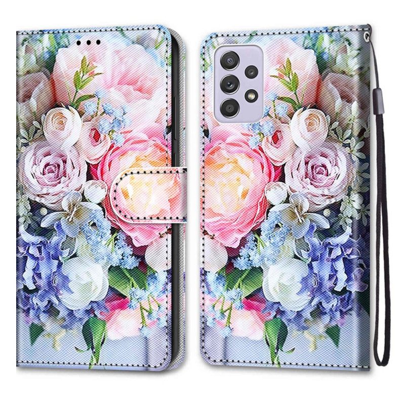 Flip Case Für Samsung Galaxy A33 5G Blumenwunder