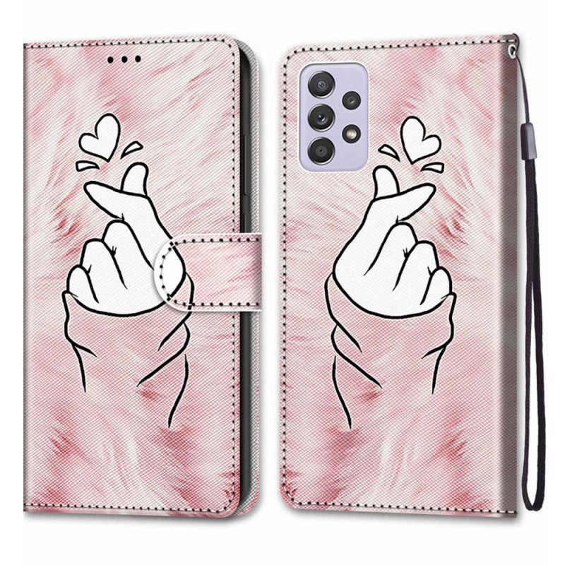 Flip Case Für Samsung Galaxy A33 5G Fingerherz