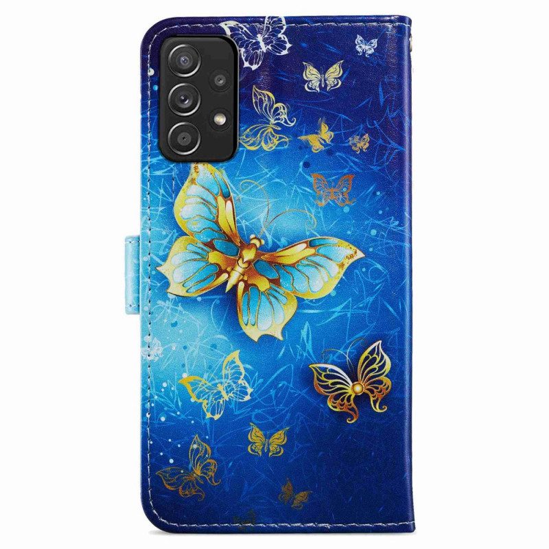 Flip Case Für Samsung Galaxy A33 5G Flug Der Schmetterlinge