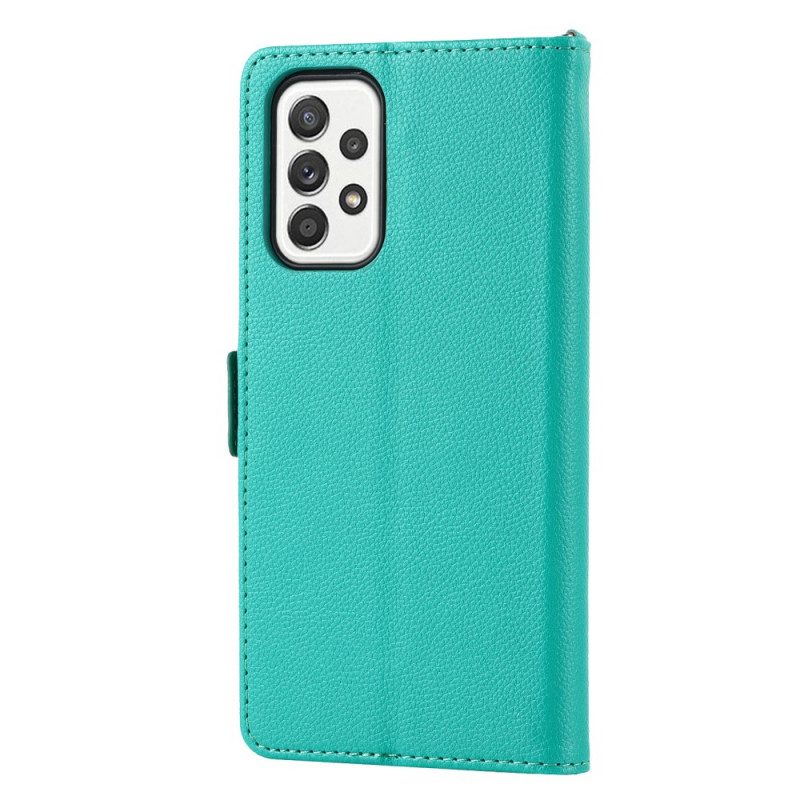 Flip Case Für Samsung Galaxy A33 5G Herz Mit Schlüsselband