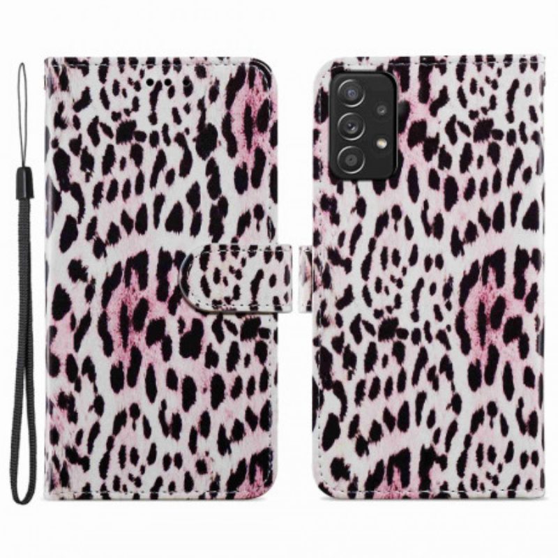 Flip Case Für Samsung Galaxy A33 5G Leopardenmuster