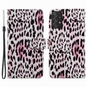 Flip Case Für Samsung Galaxy A33 5G Leopardenmuster