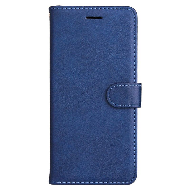 Flip Case Für Samsung Galaxy A33 5G Mit Kordel Riemchen-stil Aus Schlichtem Leder