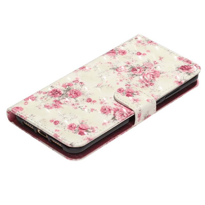 Flip Case Für Samsung Galaxy A33 5G Mit Kordel Riemen Liberty Flowers