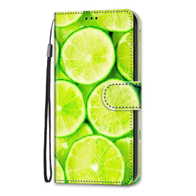 Flip Case Für Samsung Galaxy A33 5G Zitronen