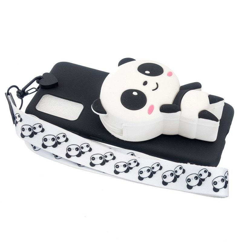 Hülle Für Samsung Galaxy A33 5G 3d-panda Mit Karabiner-lanyard