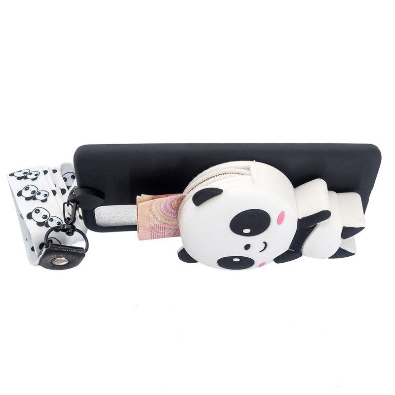 Hülle Für Samsung Galaxy A33 5G 3d-panda Mit Karabiner-lanyard