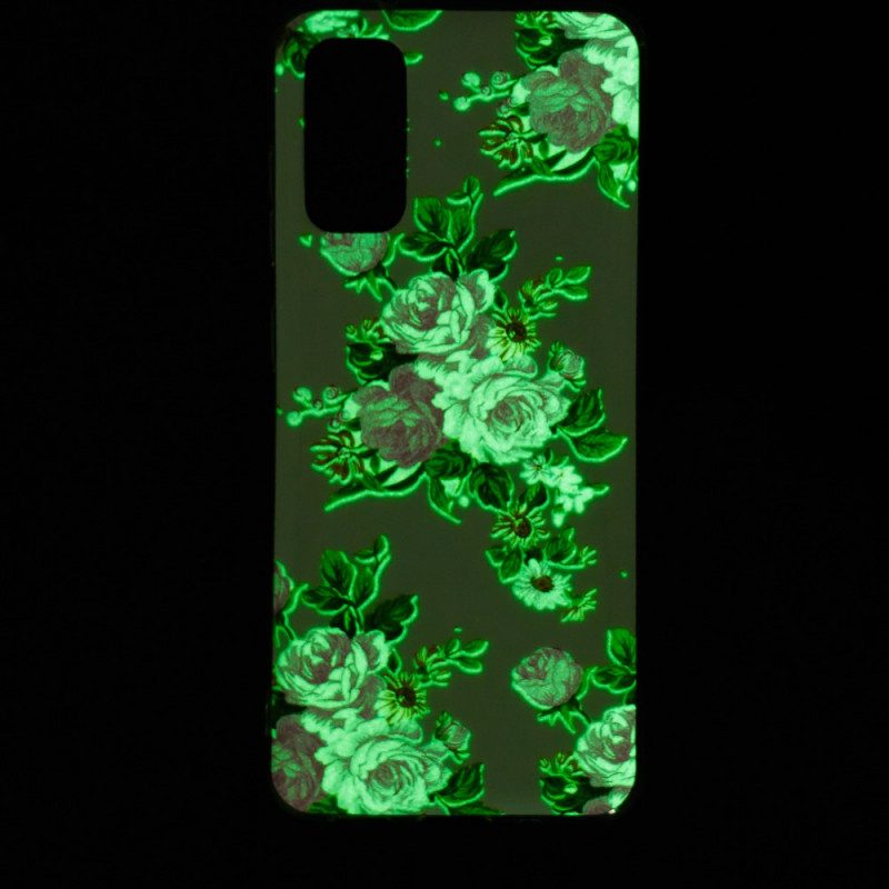 Hülle Für Samsung Galaxy A33 5G Fluoreszierende Freiheitsblumen