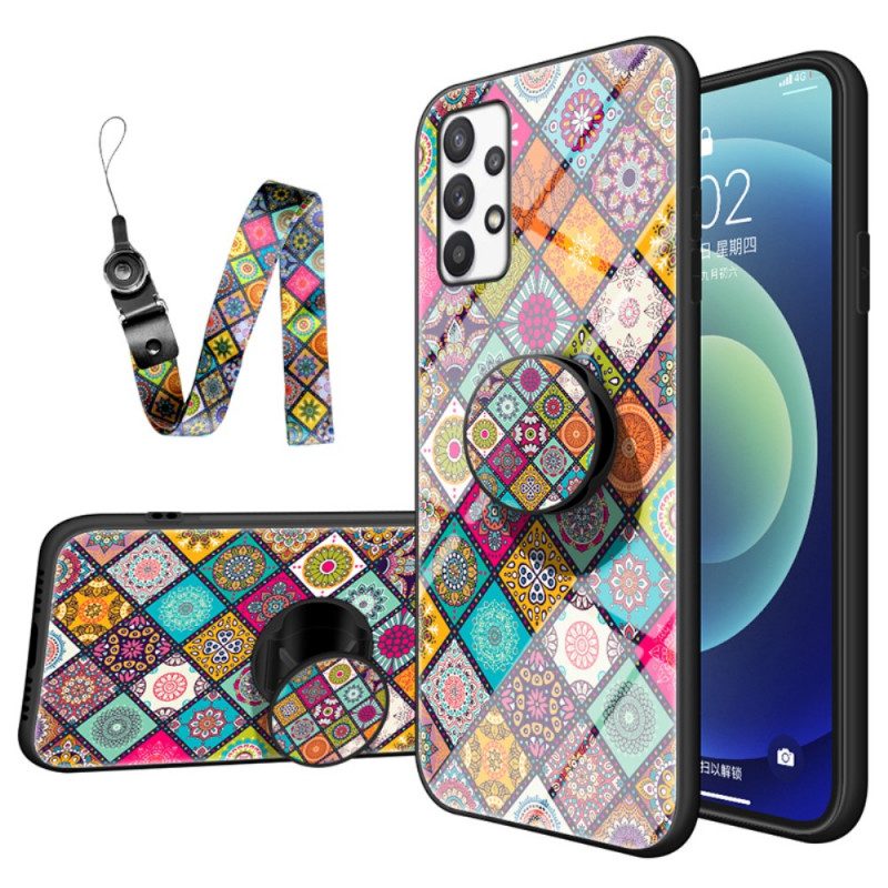 Hülle Für Samsung Galaxy A33 5G Patchwork-magnethalter