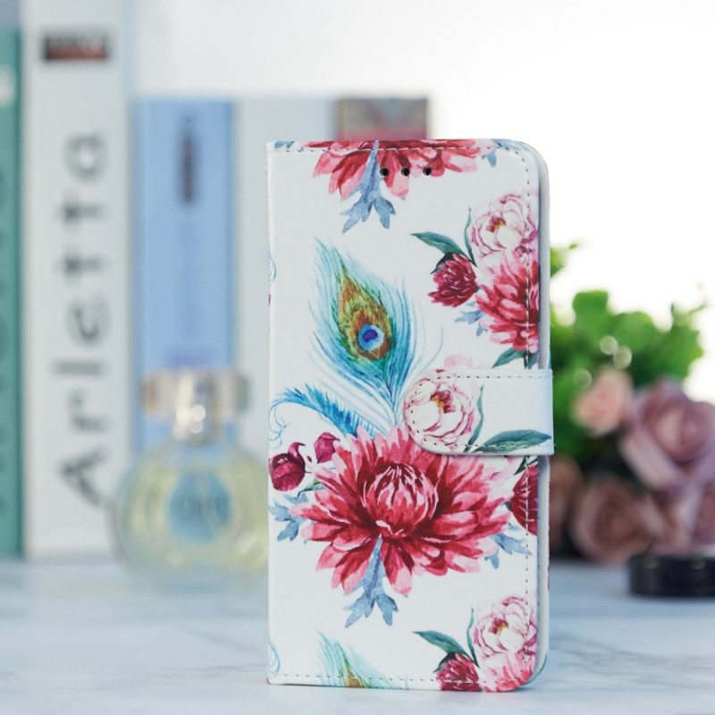 Lederhüllen Für Samsung Galaxy A33 5G Intensive Blumen