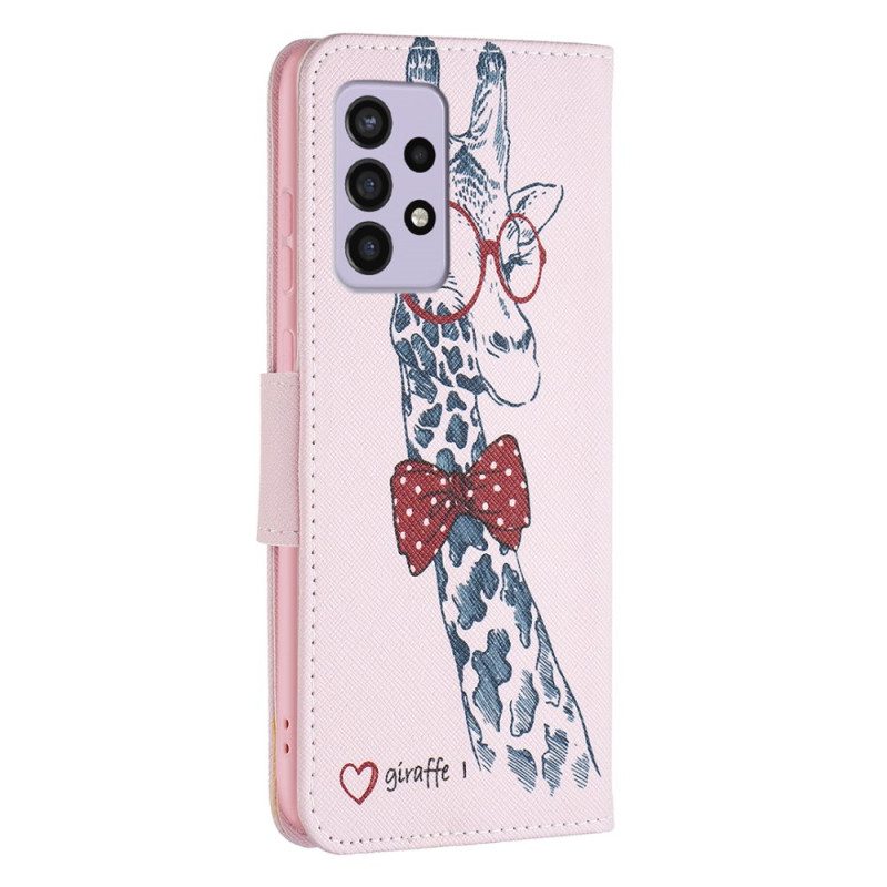 Lederhüllen Für Samsung Galaxy A33 5G Kluge Giraffe