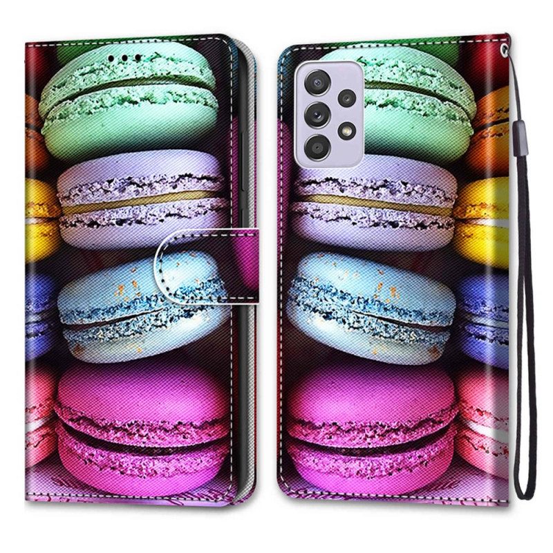 Lederhüllen Für Samsung Galaxy A33 5G Macarons