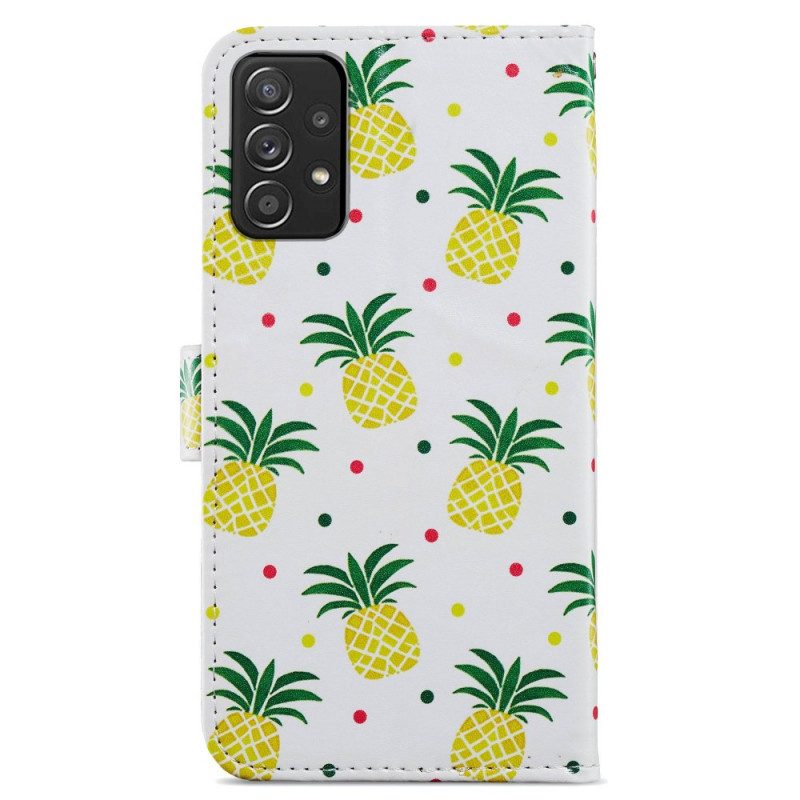 Lederhüllen Für Samsung Galaxy A33 5G Mehrere Ananas