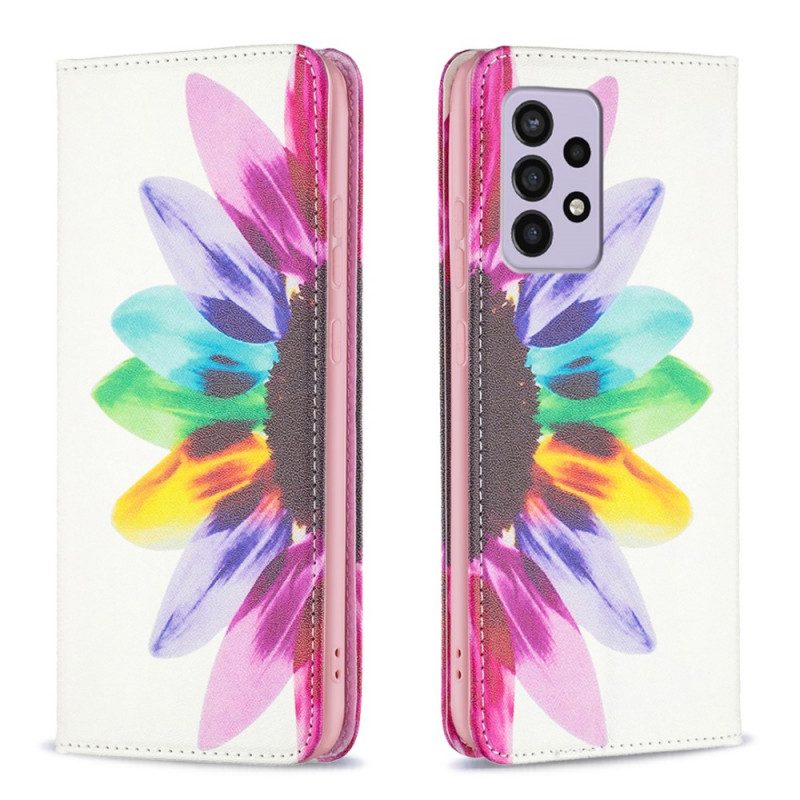 Schutzhülle Für Samsung Galaxy A33 5G Flip Case Aquarellblume