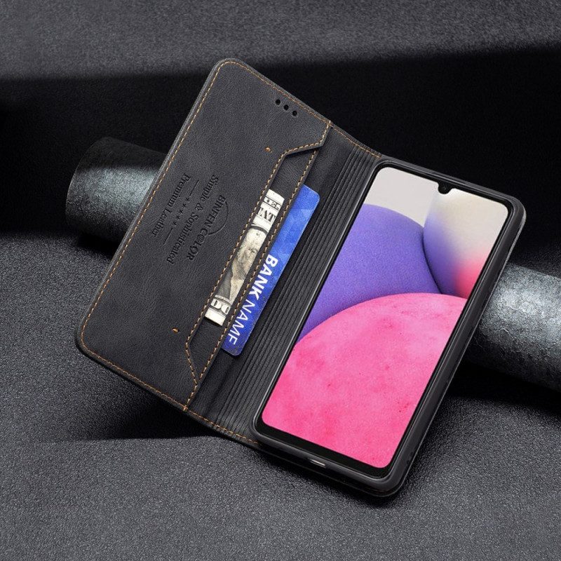 Schutzhülle Für Samsung Galaxy A33 5G Flip Case Rfid Nähen Binfen Farbe