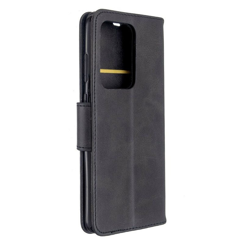 Flip Case Für Samsung Galaxy S20 Ultra Flip Case Glatte Klappe Schräg