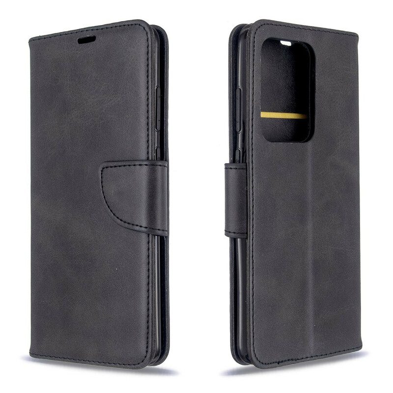 Flip Case Für Samsung Galaxy S20 Ultra Flip Case Glatte Klappe Schräg