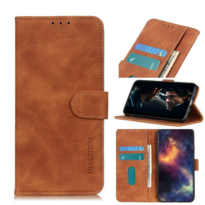 Flip Case Für Samsung Galaxy S20 Ultra Khazneh Vintage-ledereffekt