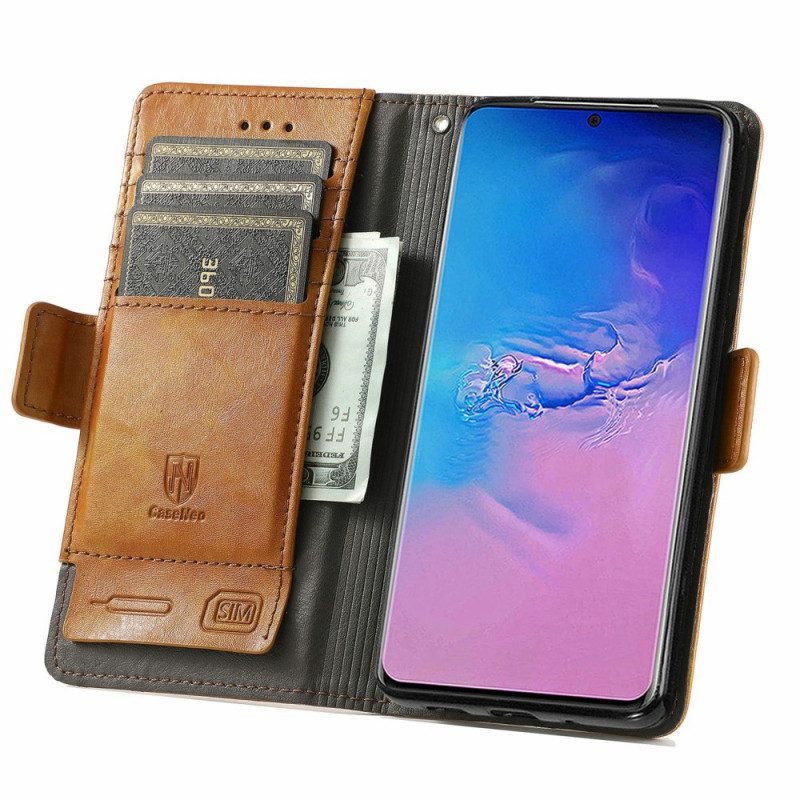 Flip Case Für Samsung Galaxy S20 Ultra Zweifarbiger Doppelverschluss