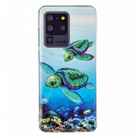 Handyhülle Für Samsung Galaxy S20 Ultra Fluoreszierende Schildkröten