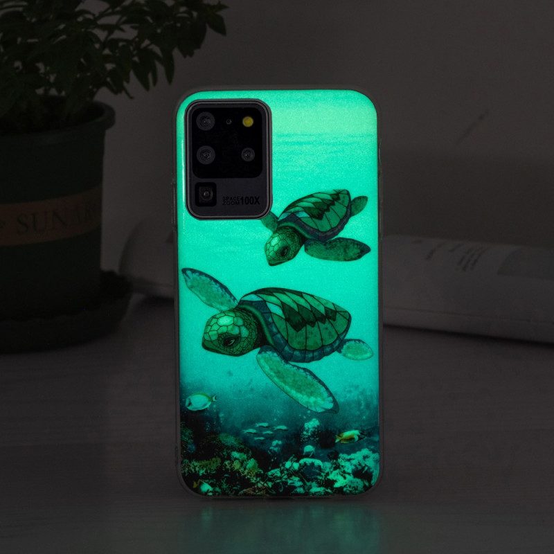 Handyhülle Für Samsung Galaxy S20 Ultra Fluoreszierende Schildkröten